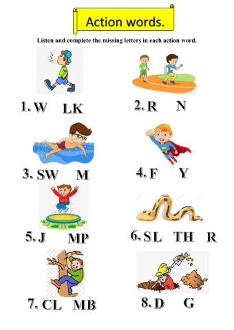 Action words