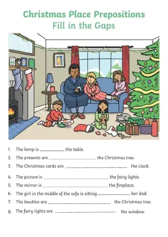 Christmas Place prepositions