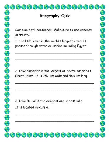 Geography quiz