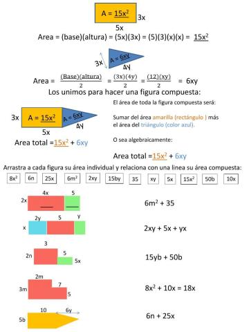 Expresiones algebraicas areas
