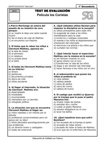 Pelicula los coristas