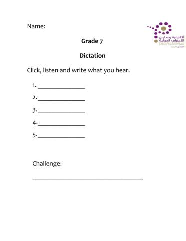 7 Dictation