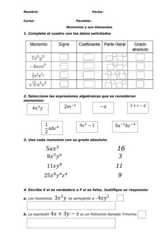 Monomios
