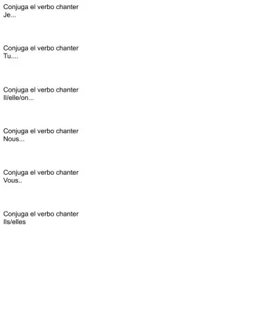 Verbos en er frances