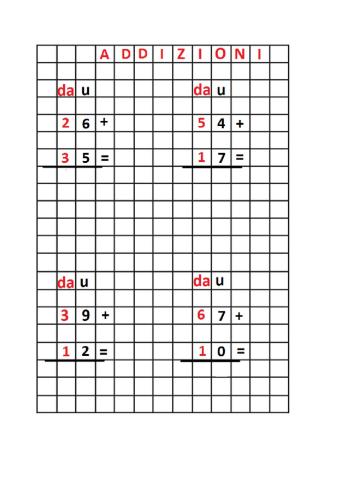 Addizioni con riporto