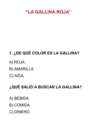 La gallina roja