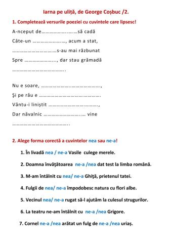 Iarna pe uliță, de George Coșbuc -2.