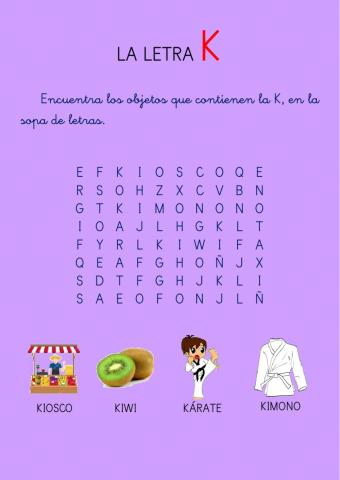La letra k