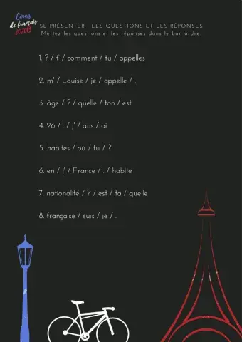 Se présenter : les questions et les réponses