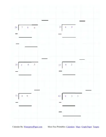Mixed Divide 2-3 digits by 2 digits