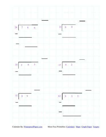 Mixed Divide 2-3 digits by 2 digits