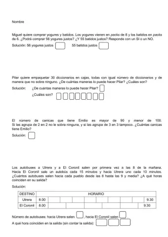 PROBLEMAS DIVISORES Y MULTIPLOS