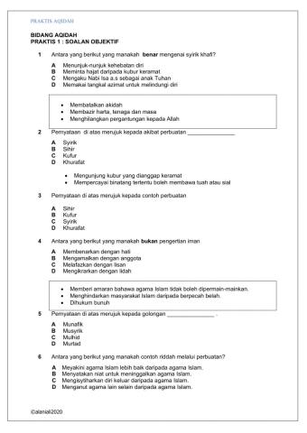 PRAKTIS TUDINGAN AQIDAH