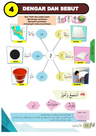 Tahun 2: Perkataan Bahasa Arab Huruf WAU