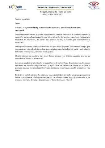 Evaluación mentefacto