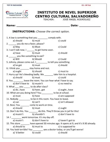CG - 04 Grammar Test
