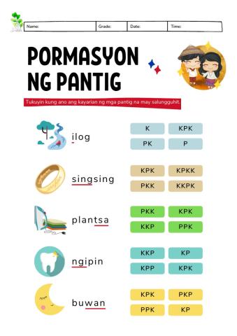 Montessori Lesson - Filipino - Pormasyon ng Pantig