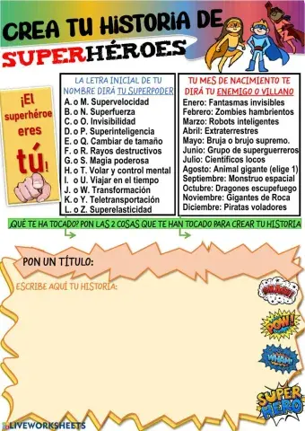 Crea tu propia historia de superhéroes