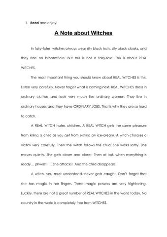 A Note on The Witches