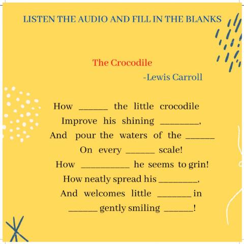 Listening skill-Poem Crocodile