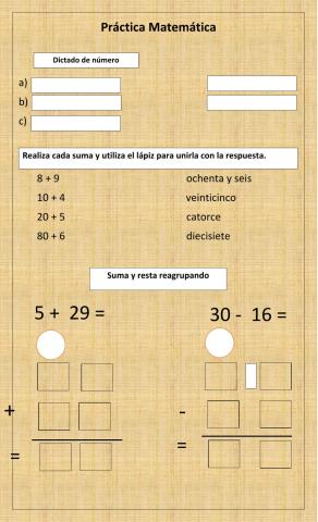 Suma, resta, multiplicación