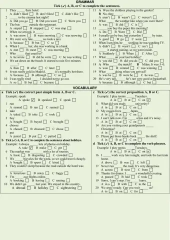 EF Pre-Intermediate Quicktest 2
