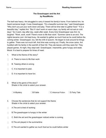 Unit 4 Theme-Conflict Quiz