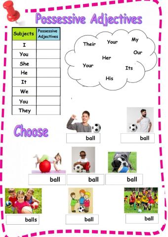 Possessive adjectives