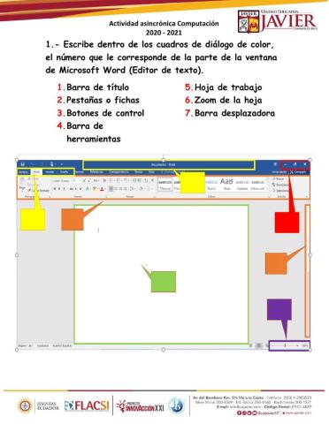 Partes de la ventana de Word