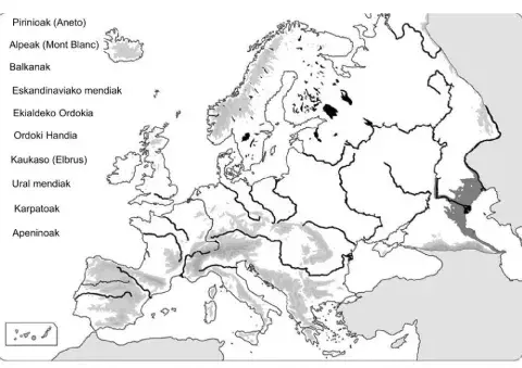 Europako mendikateak eta ordokiak