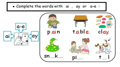 ( ai   ay  a-e ) sound