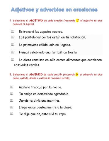 Adjetivos y adverbios