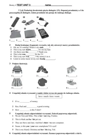 Brainy 4 TEST UNIT 3