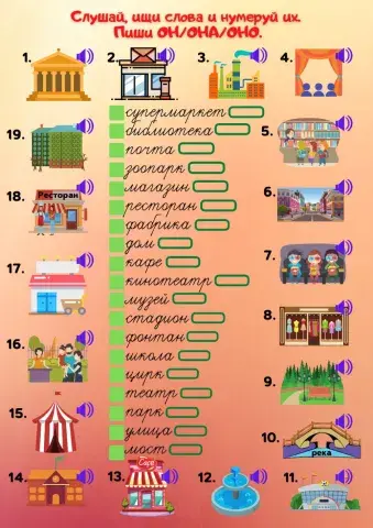 Город. Род существительных.