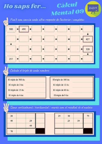 Càlcul Mental 09-A