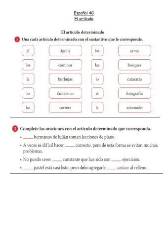 Español 4G-artículo