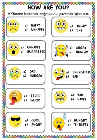 Feelings worksheets