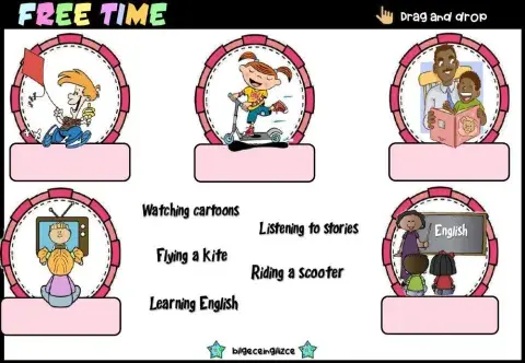 Free Time Activities (Drag and drop)