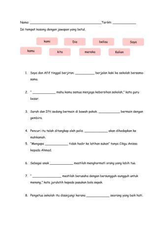 Kata ganti nama diri