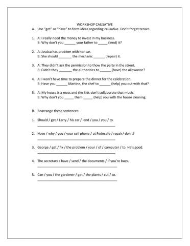 Causatives get and have