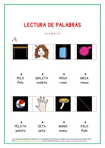 Lectura de palabras
