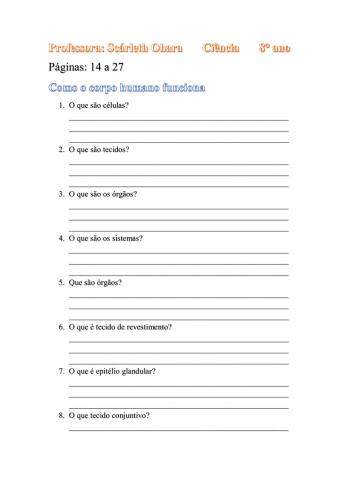 Atividades pendentes