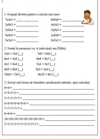 Inmulțirea nr naturale