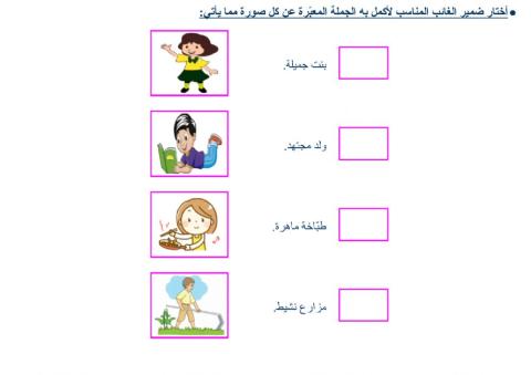 ضمائر الغائب (هو - هي) - 6