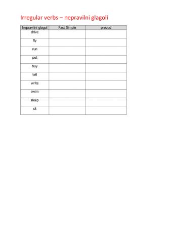 Irregular verbs 2