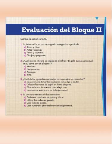 Evaluacion Bloque II