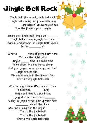 Jingle Bell Rock fill-in-the-gaps