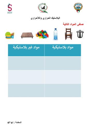المواد البلاستيكية وغير البلاستيكية