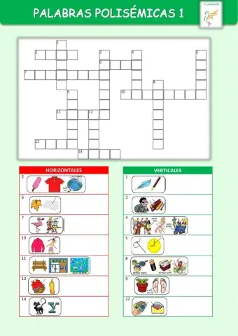 Crucigrama polisémicas