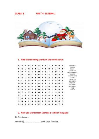 Unit 4- Lesson 1 E class